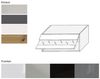 Küchenklapphängeschrank ESSEN 80x36cm Glaseinsatz Farbe: graphit Hochglanz / weiß (ES-W4BS/80/LAM) Bild 2
