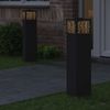 vidaXL Solar LED Weg Licht 2 pcs Schwarz Kalt gewalzter Stahl 879730 Bild 3