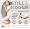 SEI Design Stillkissen Stillkissen 170×30 cm – weich, formstabil & ergonomisch geprüft Taupe, Schwangerschaftskissen mit Bezug, Seitenschläferkissen, Premium-Jersey-Bezug Bild 2