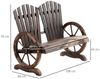 Outsunny Bank Gartenbank im Wagenrad-Design Bild 3
