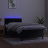 vidaXL Boxspringbett mit Matratze & LED Schwarz 100x200 cm Samt 3134629 Bild 4