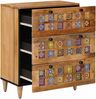 vidaXL Sideboard Natur 60 x 33 x 75 cm Massivholz Mango 4018263 Bild 2