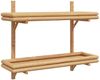 vidaXL Wandregal mit Regal Wandmontiert Braun 75 x 26 x 60 cm Bambus 4107161 Bild 2