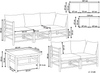 Lounge Set mit Tisch CERRETO Bambusholz Taupe Bild 2