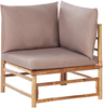 Lounge Set mit Tisch CERRETO Bambusholz Taupe Bild 4