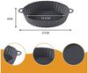 TUWENA Silikonform 2STK Air Fryer Silikon Backblech Wiederverwendbarer Heißluftfritteuse, (2-tlg), Zur Verwendung in Heißluftfritteusen Bild 3