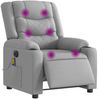 vidaXL Massagesessel Elektrisch Hellgrau Stoff 3206570 Bild 3