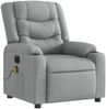 vidaXL Massagesessel Elektrisch Hellgrau Stoff 3206570 Bild 4