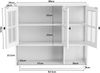 Badezimmer-Wandschrank mit Glasfront & Handtuchhalter, 88x26x82,5 cm, Weiß Bild 4