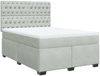 vidaXL Boxspringbett mit Matratze Hellgrau 140x190 cm Samt 3293212 Bild 3
