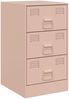 vidaXL Nachttische 2 Stk. Rosa 34,5x39x62 cm Stahl 841778 Bild 3