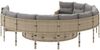 vidaXL Gartensofa mit Kissen Rund Beige Poly-Rattan 3318533 Bild 5