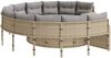 vidaXL Gartensofa mit Kissen Rund Beige Poly-Rattan 3318533 Bild 4