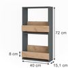 Weinglasregal Repose Goldkraft Eiche/Anthrazit 40 x 72 cm Vicco Bild 2