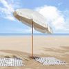 Strandparasol, Gartenschirm, Sonnenschirm Grau und Weiß 160 x 160 x 196 cm Bild 3