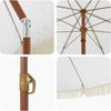 Strandparasol, Gartenschirm, Sonnenschirm Grau und Weiß 160 x 160 x 196 cm Bild 5