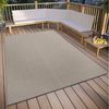 Hanse Home Pure In- & Outdoor Teppich Wetterfest – Modernes Muster, Wasserfest robuster Aussenteppich Flachgewebe für Garten, Balkon, Terrasse, Wohnzimmer –Beige, 190x290 cm Bild 2