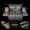 BURNHARD® Gasgrill 6-Brenner, 6x Longlife Premium-Gussbrenner, 900°C Infrarot-Keramikbrenner, Seitenkochfeld, Heckbrenner, Piezo-Zündung, Gussrost – Fat FRED Deluxe+ - Silber - #947152 Bild 2