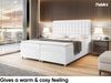MEBLINI Boxspringbett ASTON 120x200 cm mit Bettkasten - H3/Weiß Kunstleder Polsterbett - Doppelbett mit Topper & Taschenfederkern-Matratze Bild 4