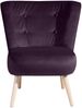 Sessel Kassi Bezug Samtvelours Buche natur / purple 22362 Bild 2