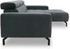 DOMO Collection Cunelli, Ecksofa mit Kopfstützfunktion, Microfaser steel, 292 x 175 cm Bild 3