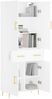 vidaXL Highboard Weiß 69,5x34x180 cm Holzwerkstoff 3198137 Bild 3