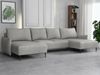 Ecksofa mit Schlaffunktion und Bettkasten Snolik U, schmale Armlehne (Farbe: Velo 633) Bild 2