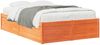 vidaXL Massivholzbett ohne Matratze Wachsbraun 120x200 cm Kiefernholz 3282380 Bild 2