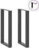 vidaXL Bartischbeine U-Form 2 Stk. Anthrazit 40x(90-91) cm Stahl 4013218 Bild 2