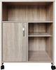 HTI-Living Hochschrank Küchenschrank auf Rollen Sonoma Blanca (Stück, 1-St, 1 Schrank) Mehrzweckschrank Anrichte Bild 4