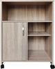 HTI-Living Hochschrank Küchenschrank auf Rollen Sonoma Blanca (Stück, 1-St, 1 Schrank) Mehrzweckschrank Anrichte Bild 3