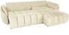 Ecksofa Schlafsofa Sofa COLLIN in Stoff Monolith Ecru Ottomane Rechts Bild 2