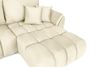 Ecksofa Schlafsofa Sofa COLLIN in Stoff Monolith Ecru Ottomane Rechts Bild 4