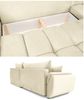 Ecksofa Schlafsofa Sofa COLLIN in Stoff Monolith Ecru Ottomane Rechts Bild 5