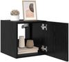 vidaXL TV-Wandschrank mit LED Schwarz Eichen-Optik 30,5 x 35 x 30 cm 893639 Bild 3