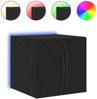 vidaXL TV-Wandschrank mit LED Schwarz Eichen-Optik 30,5 x 35 x 30 cm 893639 Bild 2