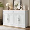 Sideboard 120 cm mit 4 Türen, 2 Schubladen, verstellbaren Einlegeböden, Soft-Close, viel Stauraum Bild 5