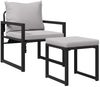 vidaXL gartenmöbel 4 pcs 2-Sitzanzahl Hellgrau Polyester 42009982 Bild 4