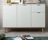 Kommode Lundby weiß und Eiche massiv 120 cm Bild 2