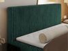 Boxspringbett mit Kopfteil und Topper T25, Cord Bett - TILIANO - 140 x 200 cm - Dunkelgrün Cord - H3 Bild 4