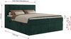 Boxspringbett mit Kopfteil und Topper T25, Cord Bett - TILIANO - 140 x 200 cm - Dunkelgrün Cord - H3 Bild 5