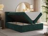 Boxspringbett mit Kopfteil und Topper T25, Cord Bett - TILIANO - 140 x 200 cm - Dunkelgrün Cord - H3 Bild 3