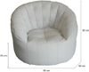Dmora Sessel Amenso, Gepolsterter Sitz, Einzelsofa im Wohnzimmer, Stuhl mit Armlehnen, Made in Italy, 80x80 h80 cm, Weiß Bild 3