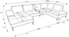 Vente-unique - ARCHIBALD Sofa Stoff Blau - B 205 cm x H 82 cm x L 347 cm Bild 5