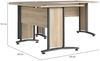 Dmora Schreibtisch Heling, Mehrzweckschreibtisch, Bürotisch für PC, Eckschreibtisch, 200x200 h75 cm, Grau und Eiche Bild 3