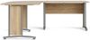 Dmora Schreibtisch Heling, Mehrzweckschreibtisch, Bürotisch für PC, Eckschreibtisch, 200x200 h75 cm, Grau und Eiche Bild 4