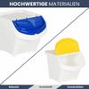 3er Set Abfallbehälter mit Deckeln - 3x26L Stapelmülleimer | Abfalleimer Küche Mülleimer 3 Fächer Müllbehälter Kücheneimer 78L, Weiß Bild 4