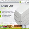 Juskys Metall Aufbewahrungsbox Limani 380 Liter - Outdoor Box - wasserdicht, abschließbar - Gartenbox, Auflagenbox, Kissenbox für Garten Weiß Bild 4