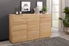 Sideboard >KM-0663< 3 Türen, 2 Schübe, Kernbuche massiv geölt - 149x91x40cm (BxHxT) Bild 2