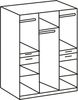 Kleiderschrank KOBLENZ 135 cm Drehtürenschrank weiß Beton lichtgrau Bild 4